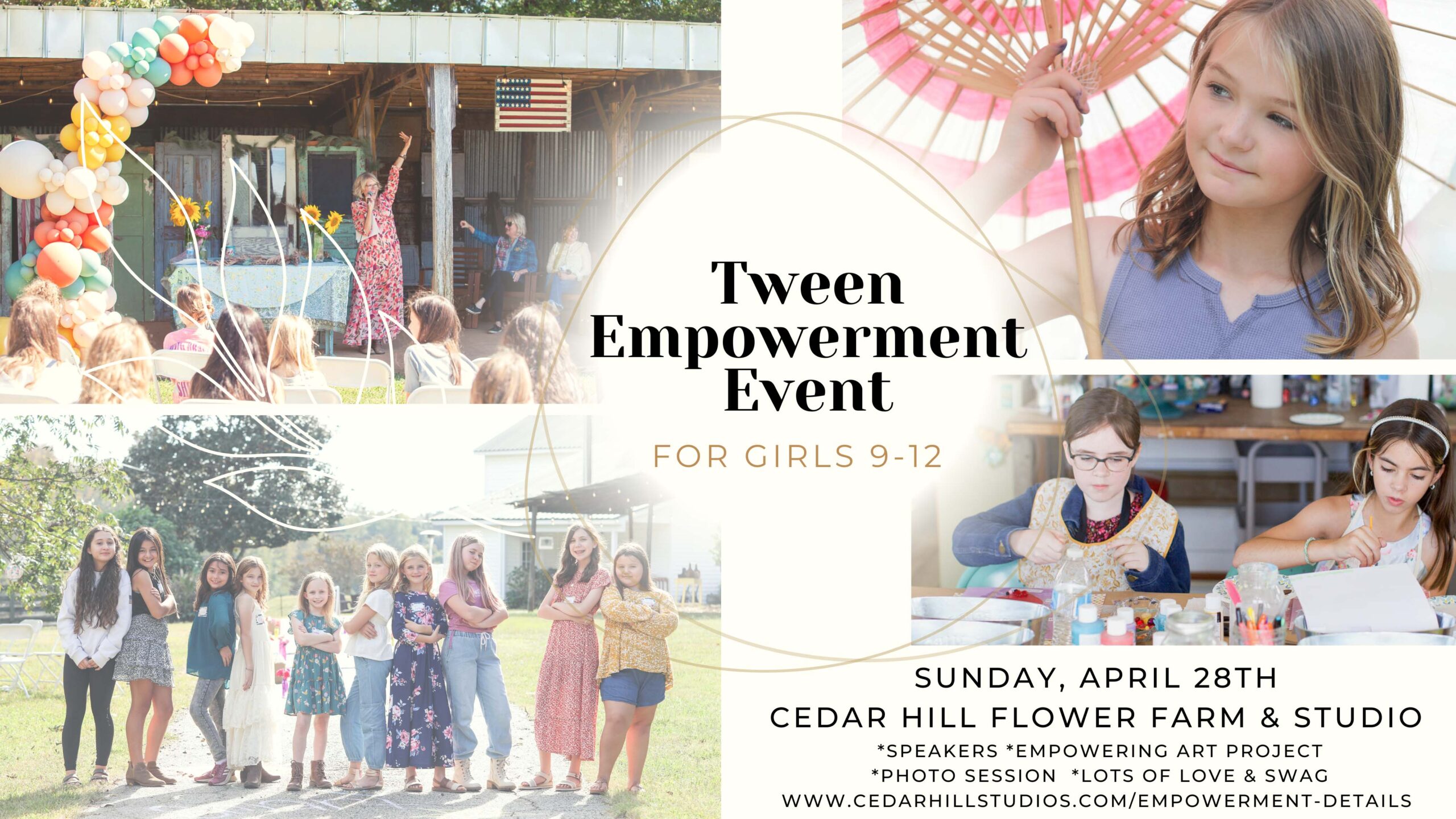 Tween Empowerment Event for girls 9-12 years old