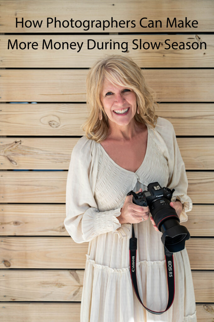 Photographer planning business strategies during slow season